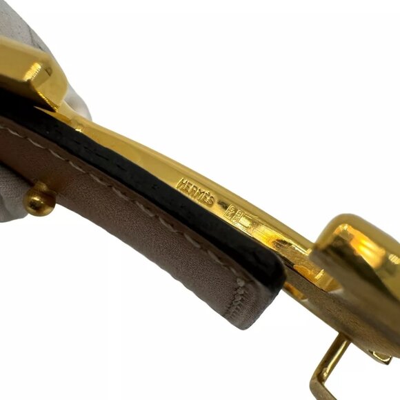 HERMES Constance H Buckle Belt 70 Circle In Y Black Leather - Picture 10 of 14